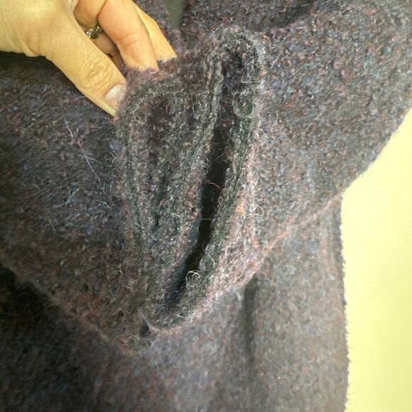 ZAC ZAC POSEN Camilla Cocoon Wrap Coat Women M Purple Natural Fibers Winter XS - Picture 6 of 16